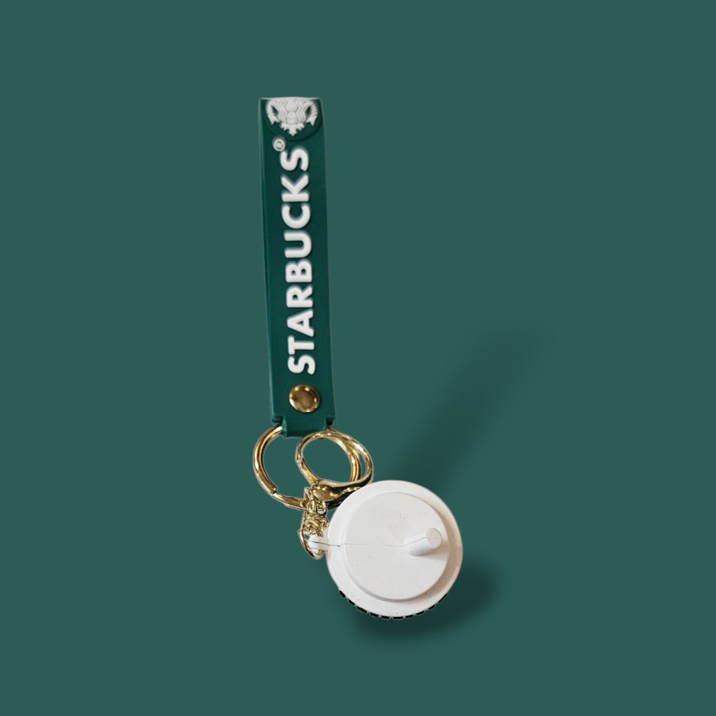 Green Starbucks Coffee Sipper Keychain