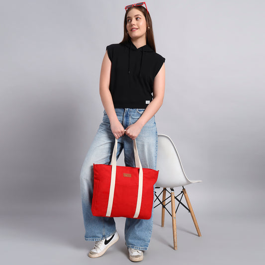 RED TOTE BAG