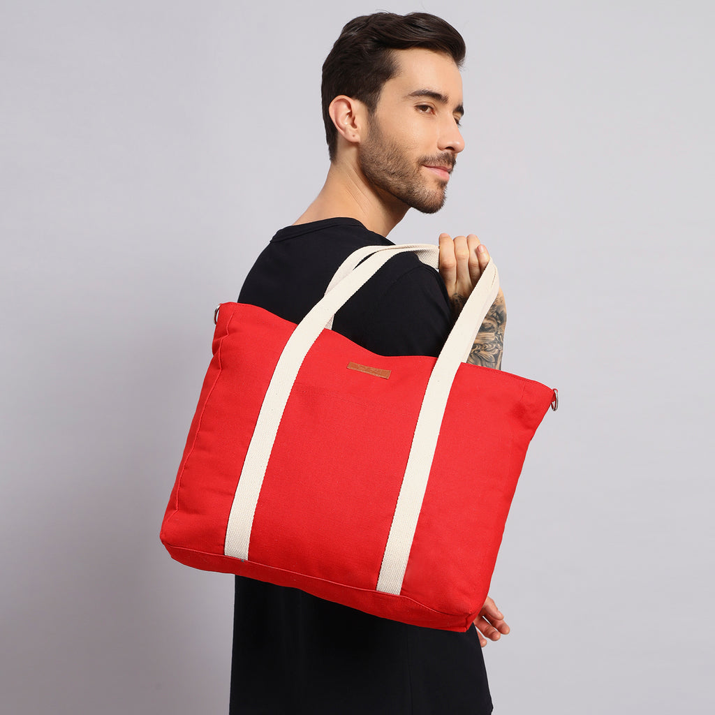 RED TOTE BAG