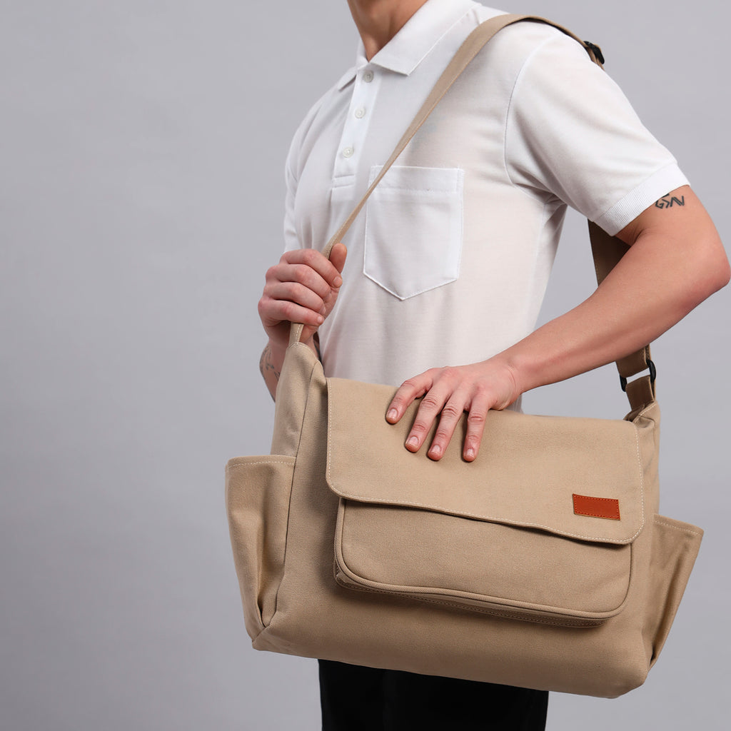 Beige Boxy Bag