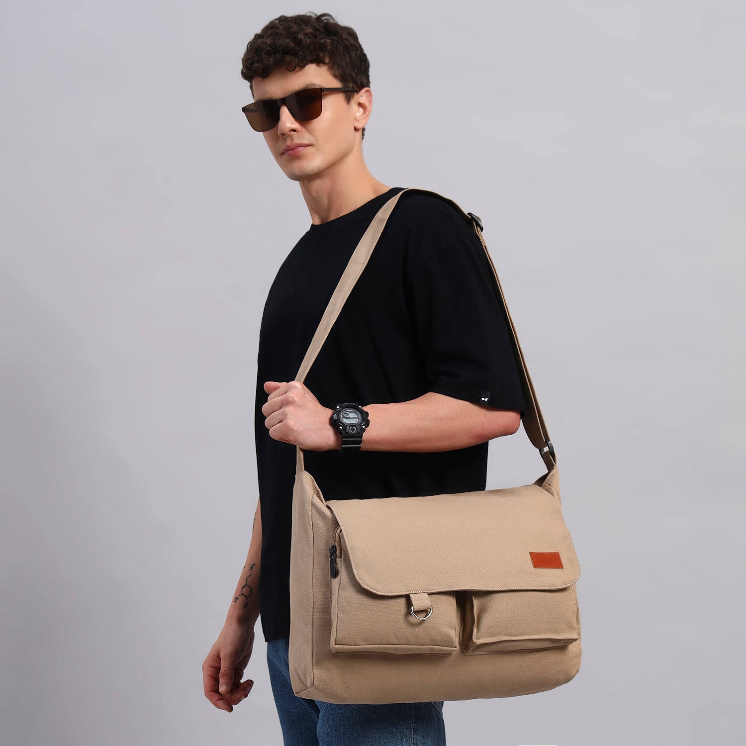 Beige Letter Bag