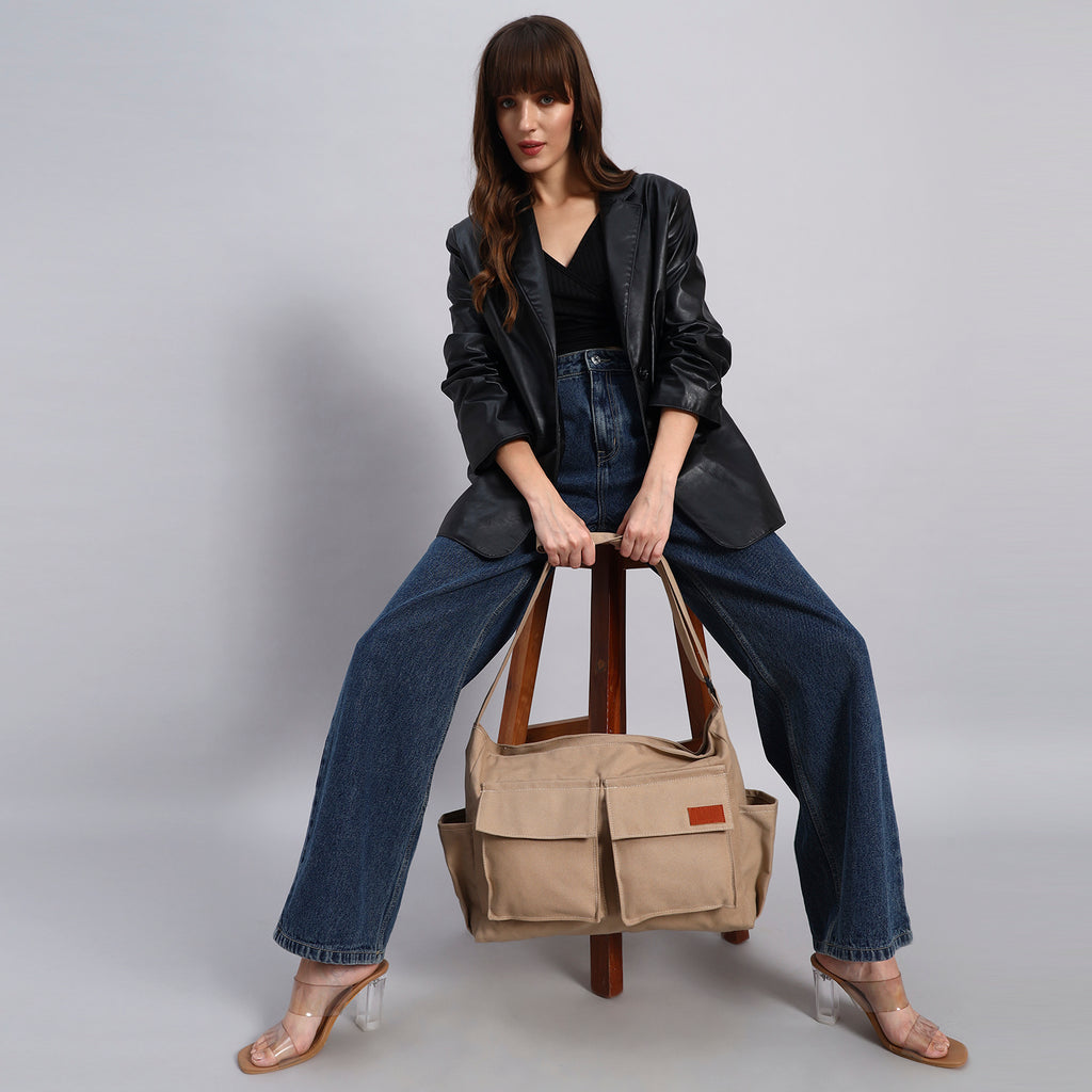 Beige Cargo Bag