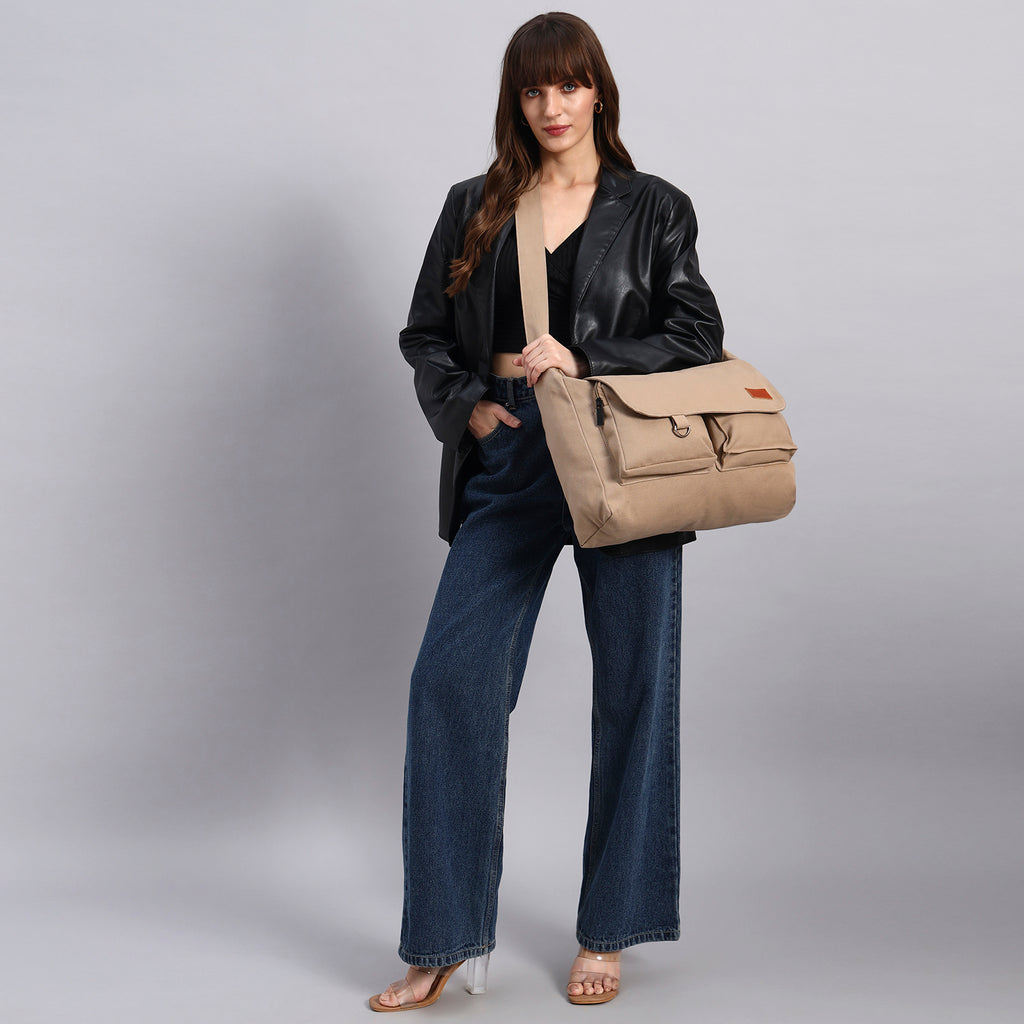 Beige Letter Bag