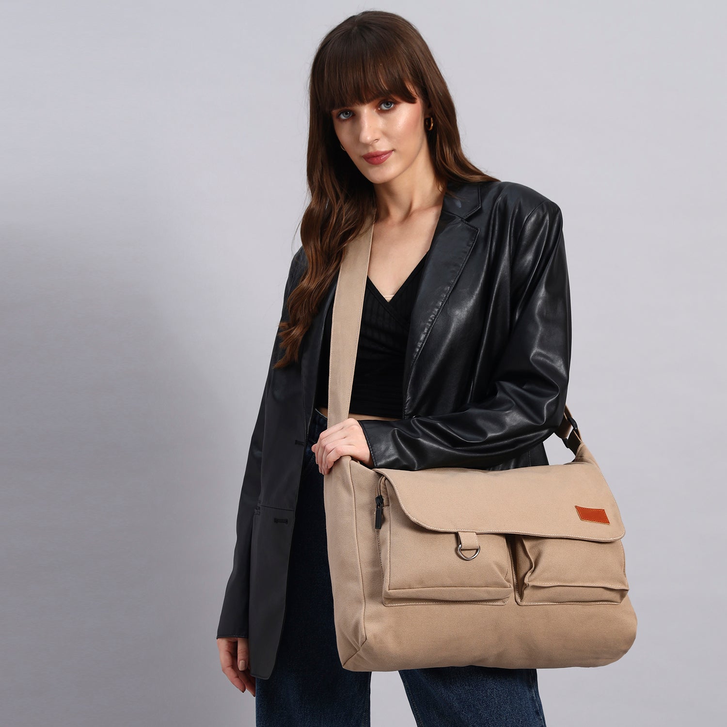 Beige Letter Bag