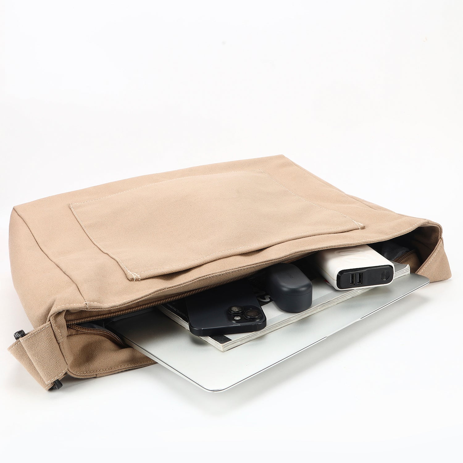 Beige Messenger Bag