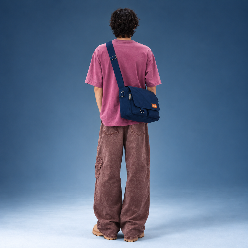 Navy Blue Letter Bag