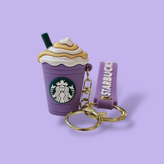 Lavender Starbucks Coffee Sipper Keychain