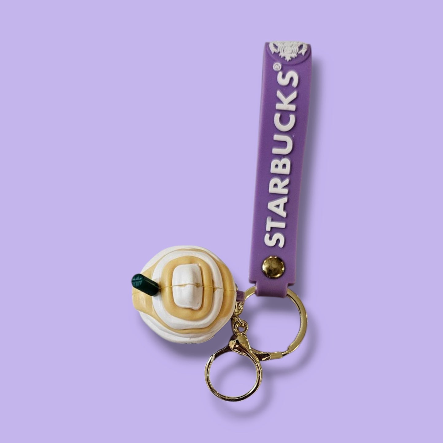 Lavender Starbucks Coffee Sipper Keychain