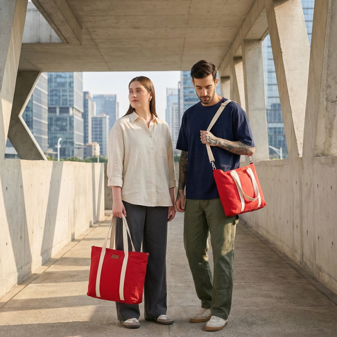 RED TOTE BAG
